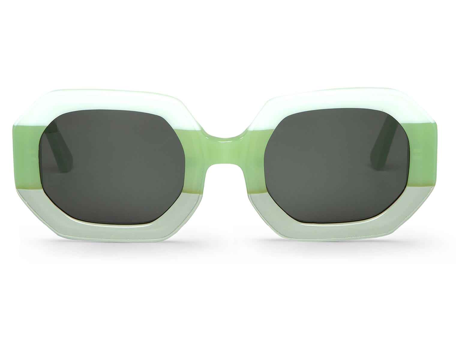 GAFAS VERDES GEOMÉTRICAS