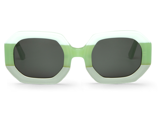 GAFAS VERDES GEOMÉTRICAS